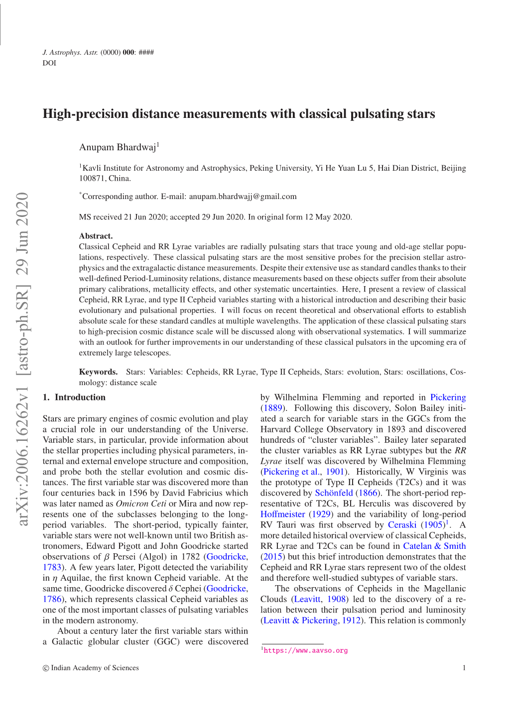 High-Precision Distance Measurements with Classical Pulsating Stars