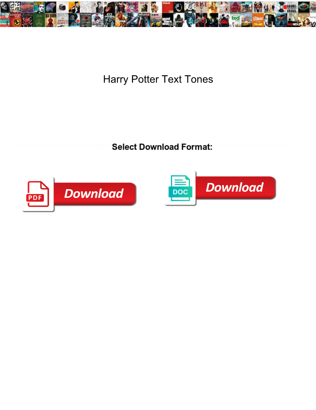 Harry Potter Text Tones