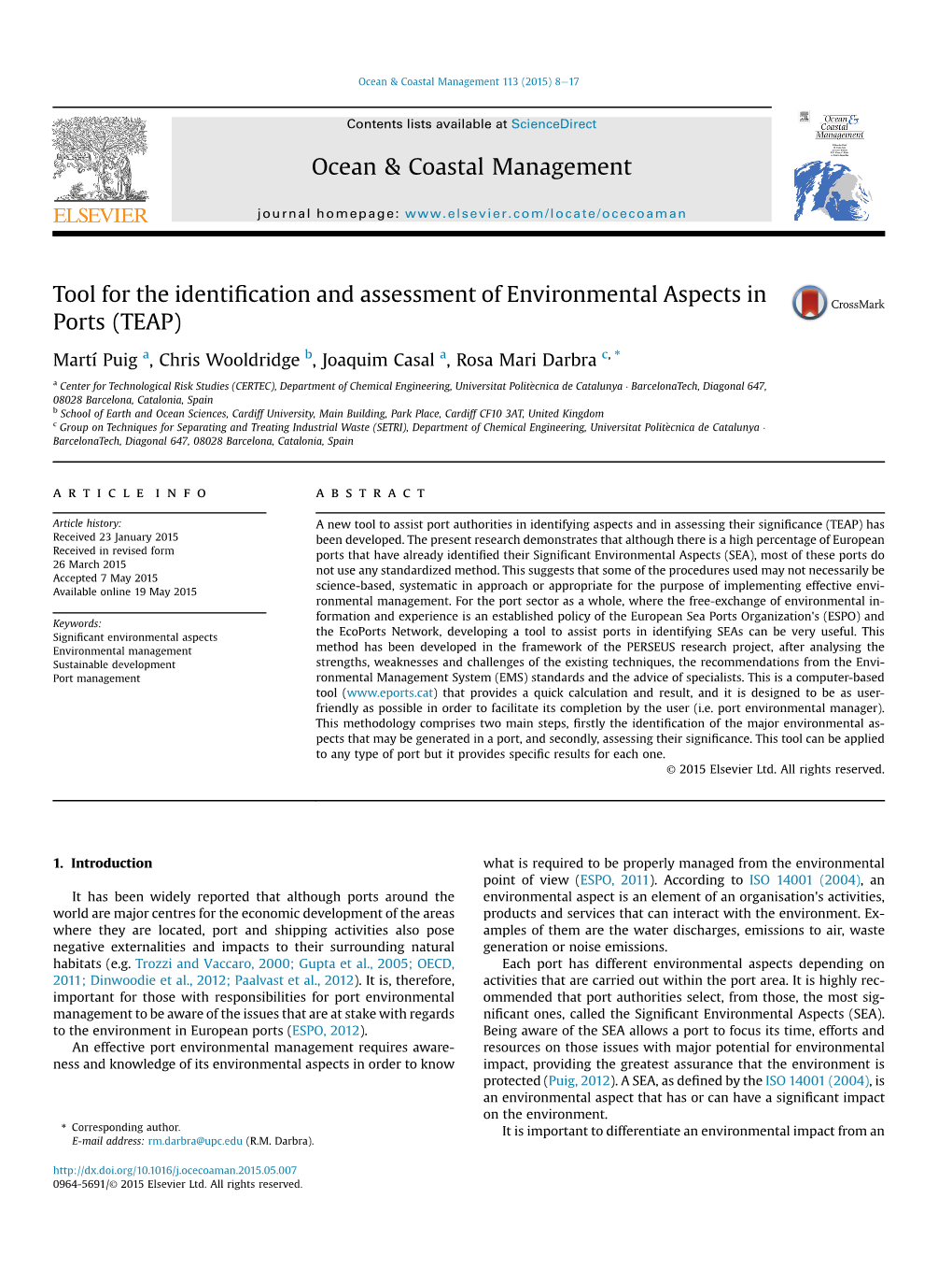 Tool for the Identification and Assessment Of