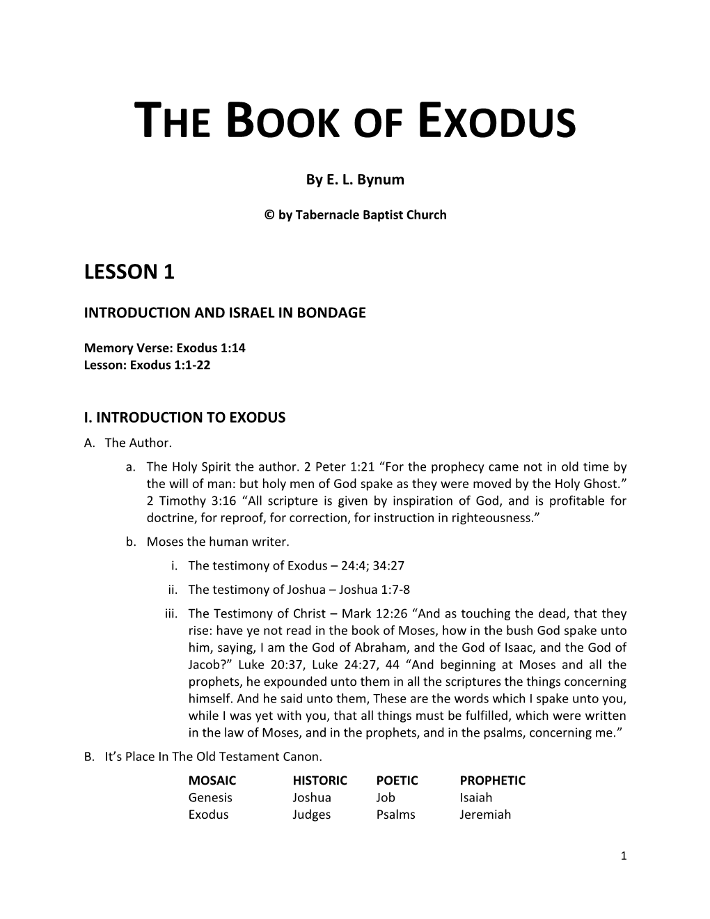 The Book of Exodus