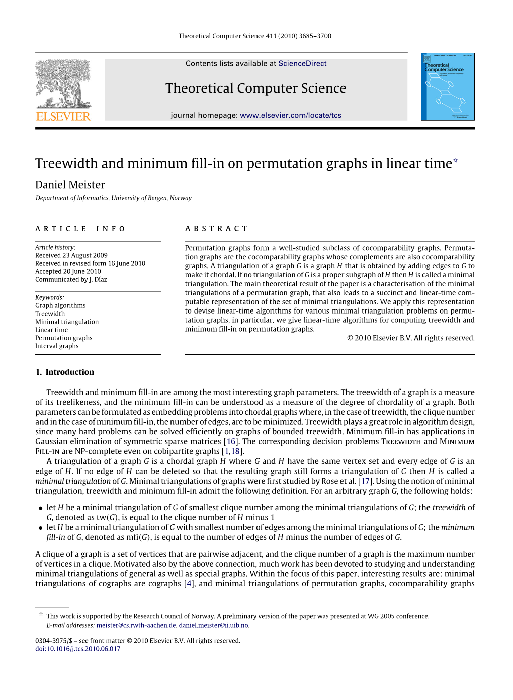 Treewidth and Minimum Fill-In on Permutation Graphs in Linear Time