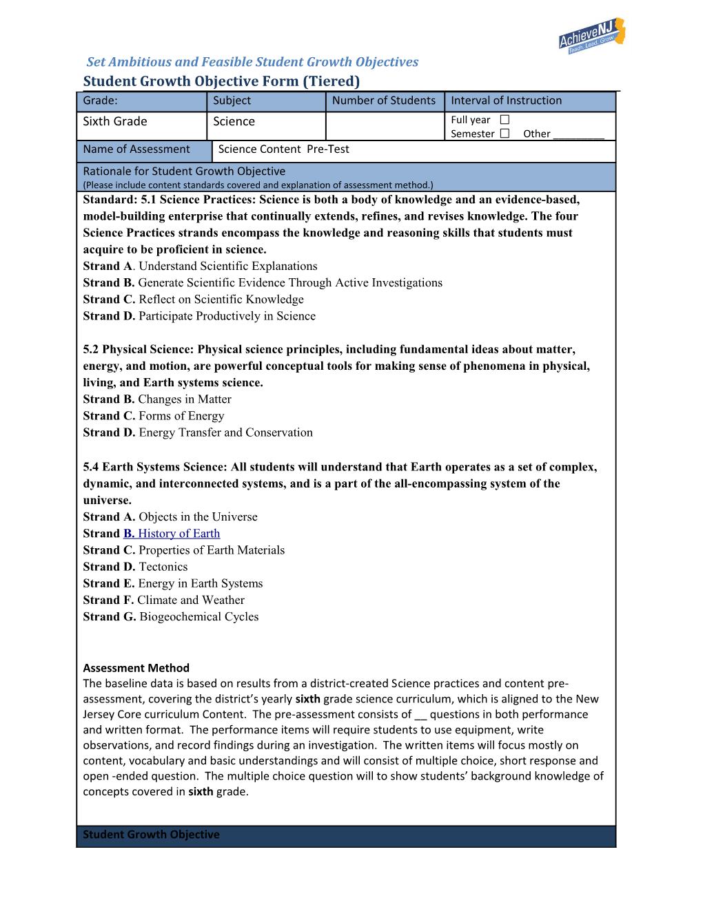 Set Ambitious and Feasible Student Growth Objectives