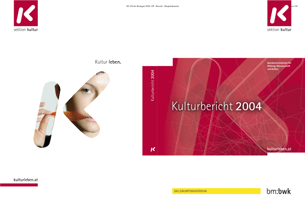 Kulturbericht 2004 Kulturbericht