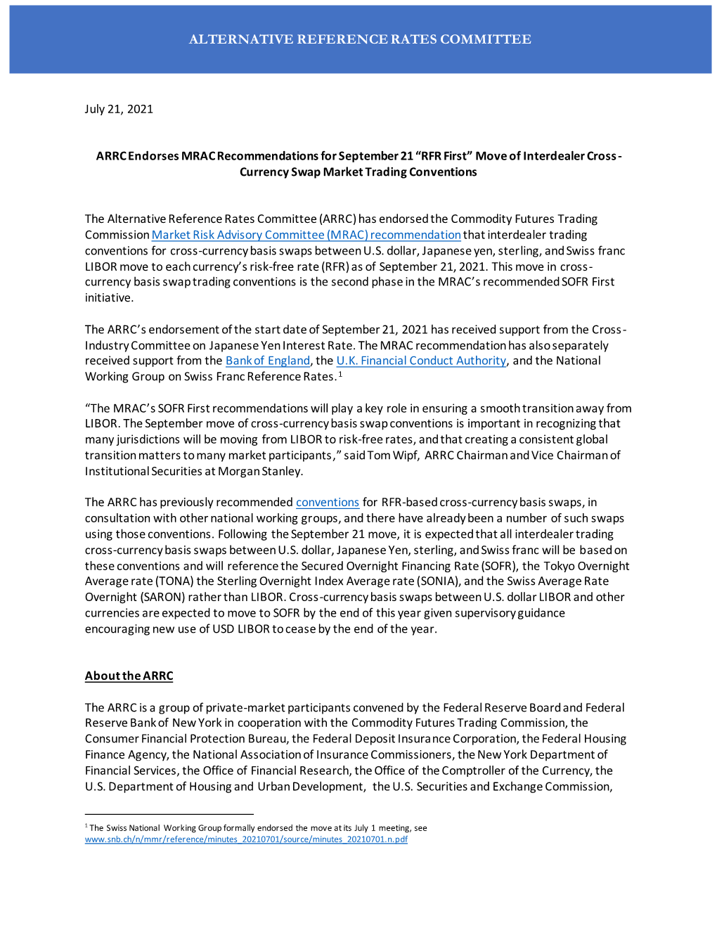 Transitioning Cross Currency Swaps