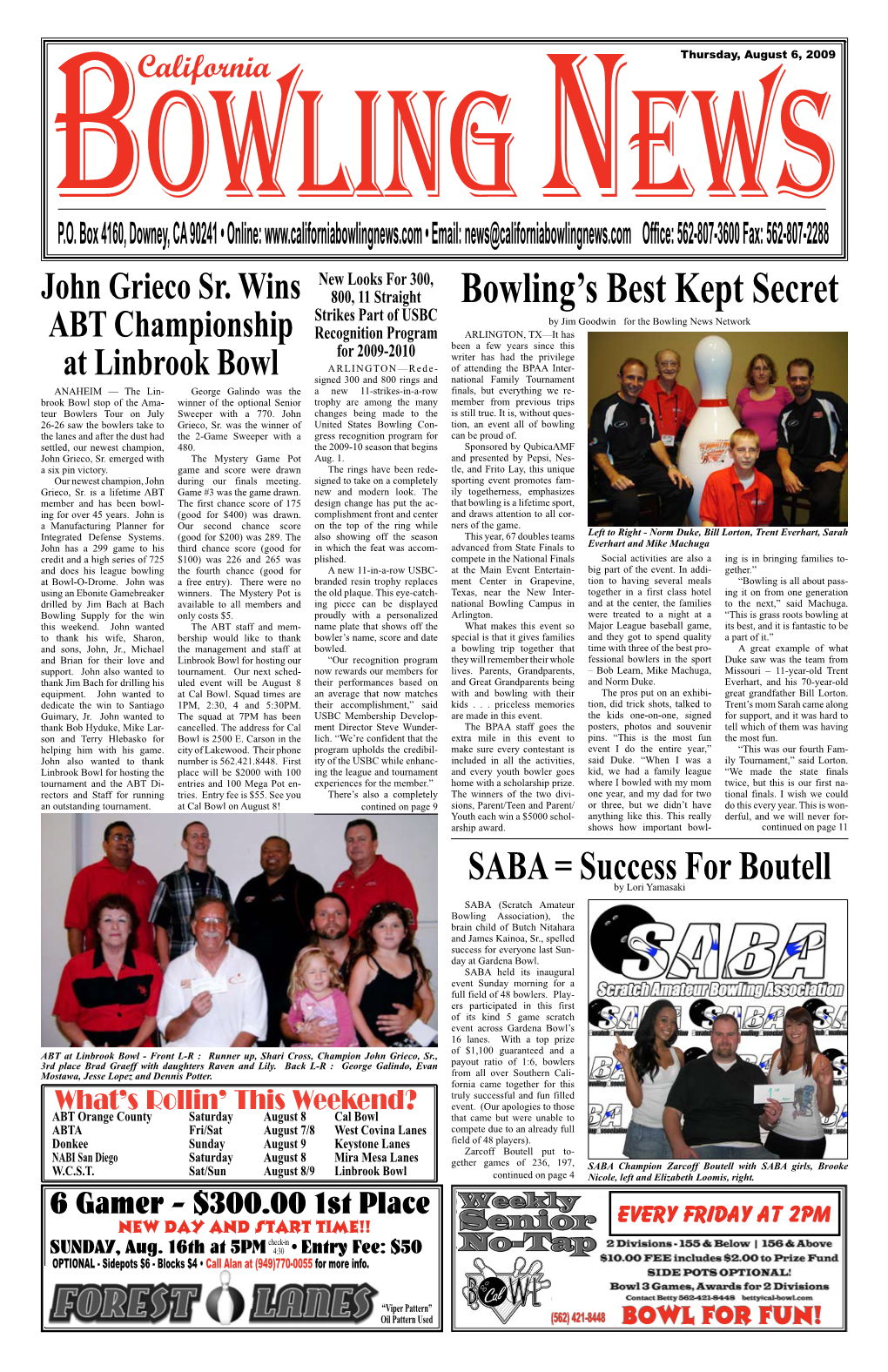 California Bowling News