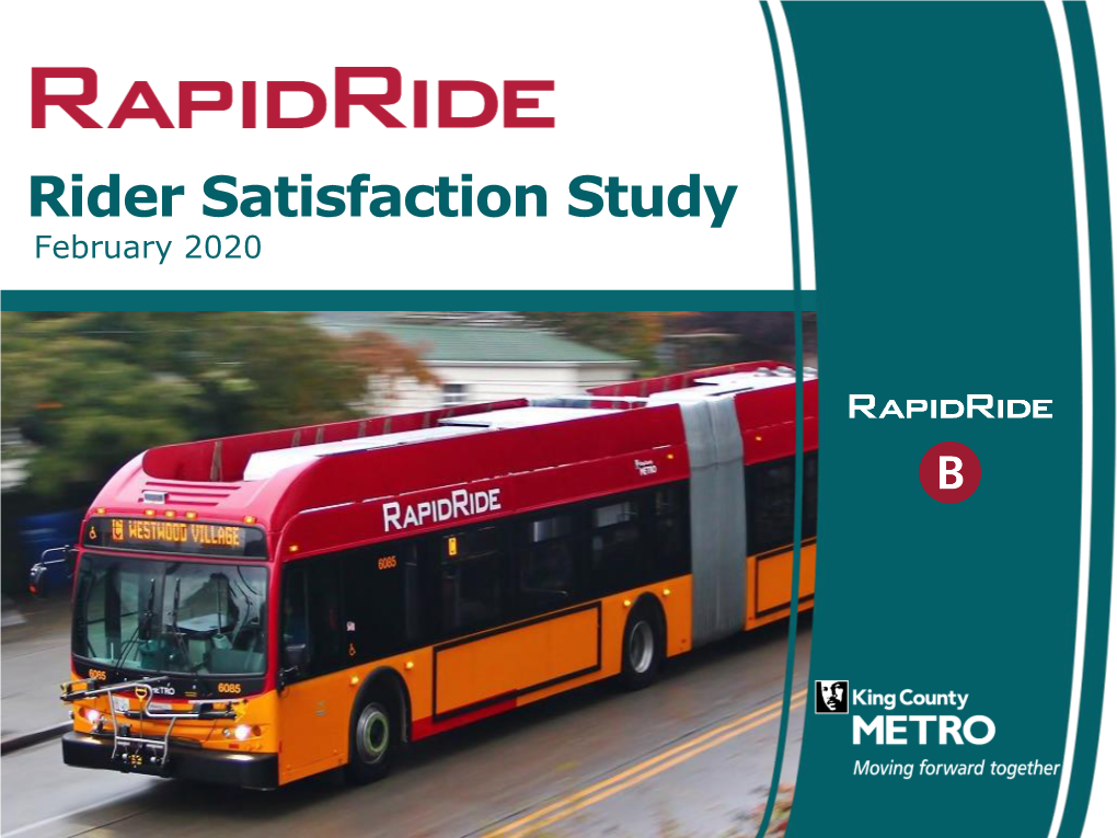 Rapidride B Line Customer Satisfaction Report