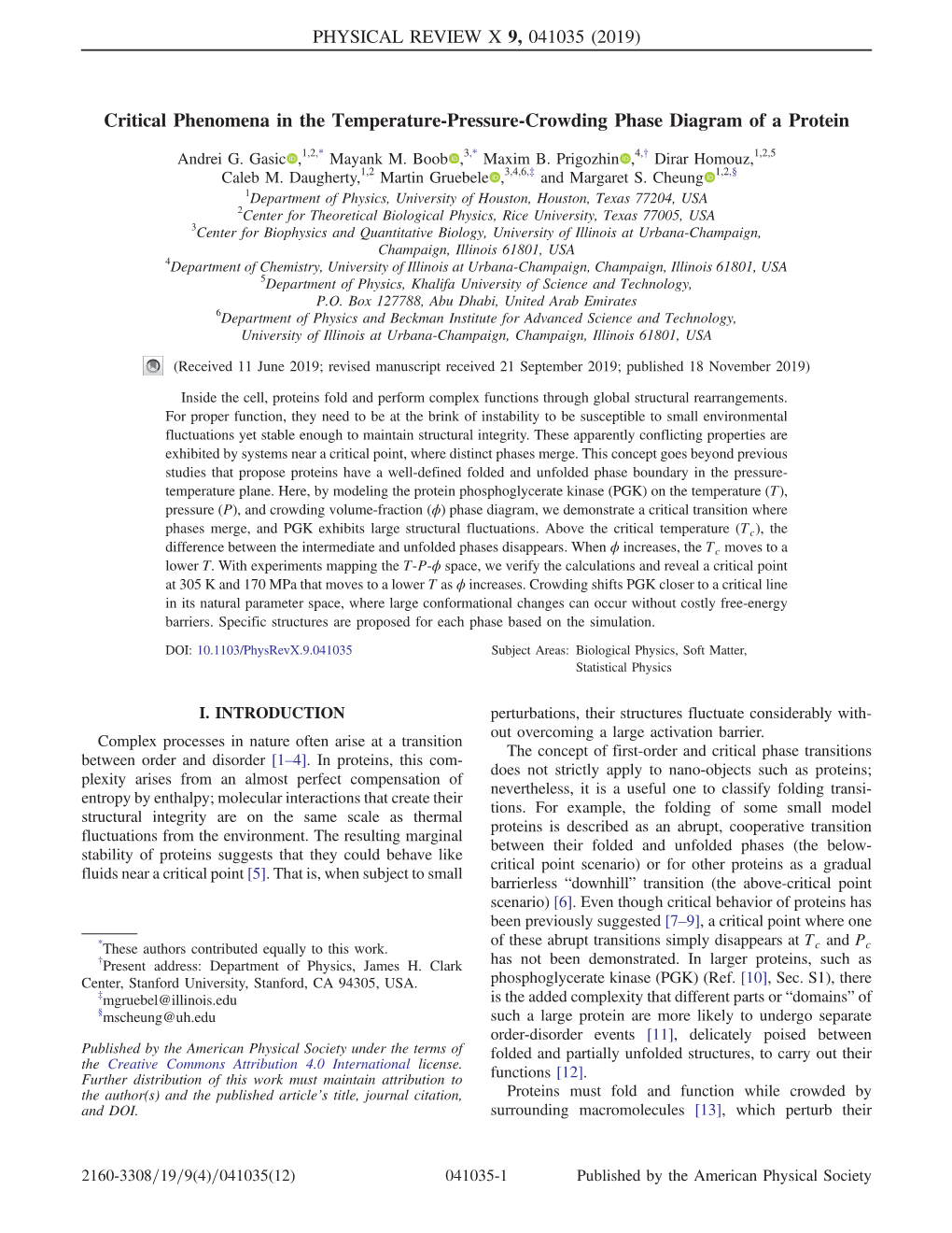 Critical Phenomena in the Temperature-Pressure-Crowding Phase Diagram of a Protein