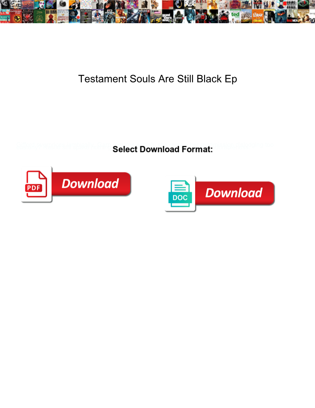 Testament Souls Are Still Black Ep