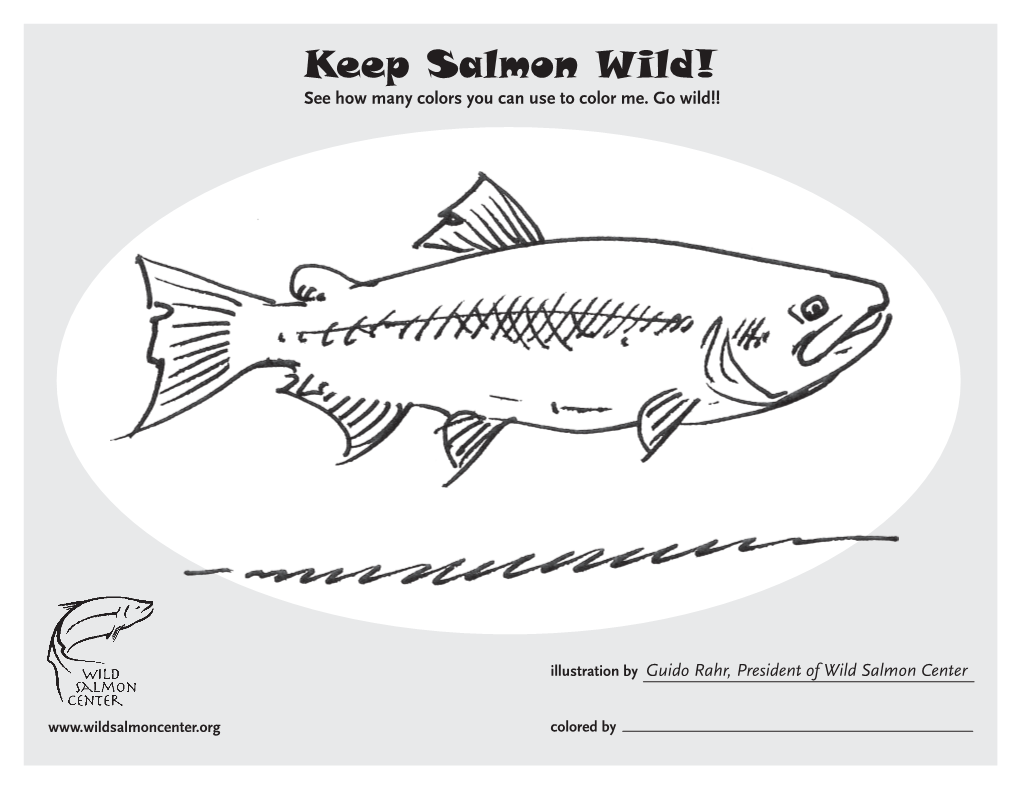 Keep Salmon Wild! See How Many Colors You Can Use to Color Me