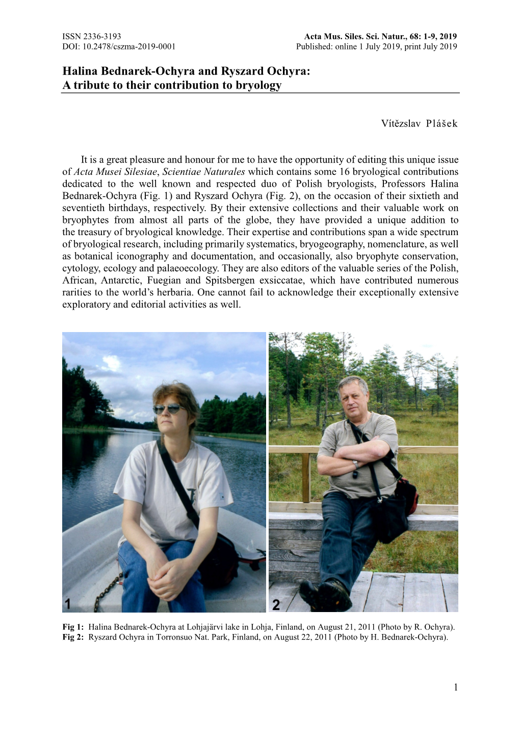 Halina Bednarek-Ochyra and Ryszard Ochyra: a Tribute to Their Contribution to Bryology