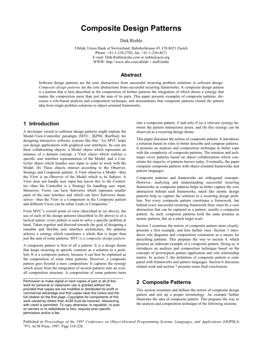 Composite Design Patterns