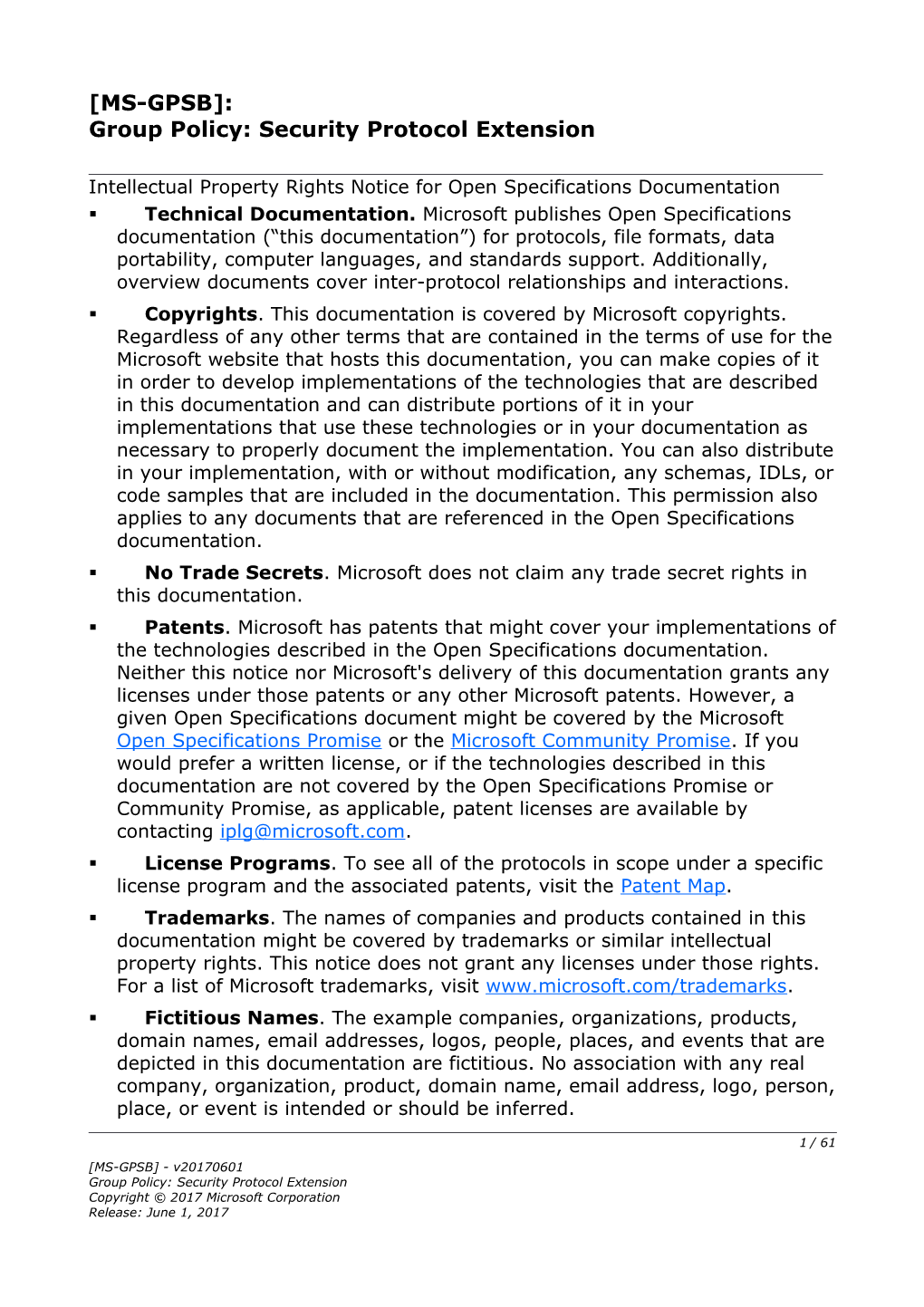 Group Policy: Security Protocol Extension