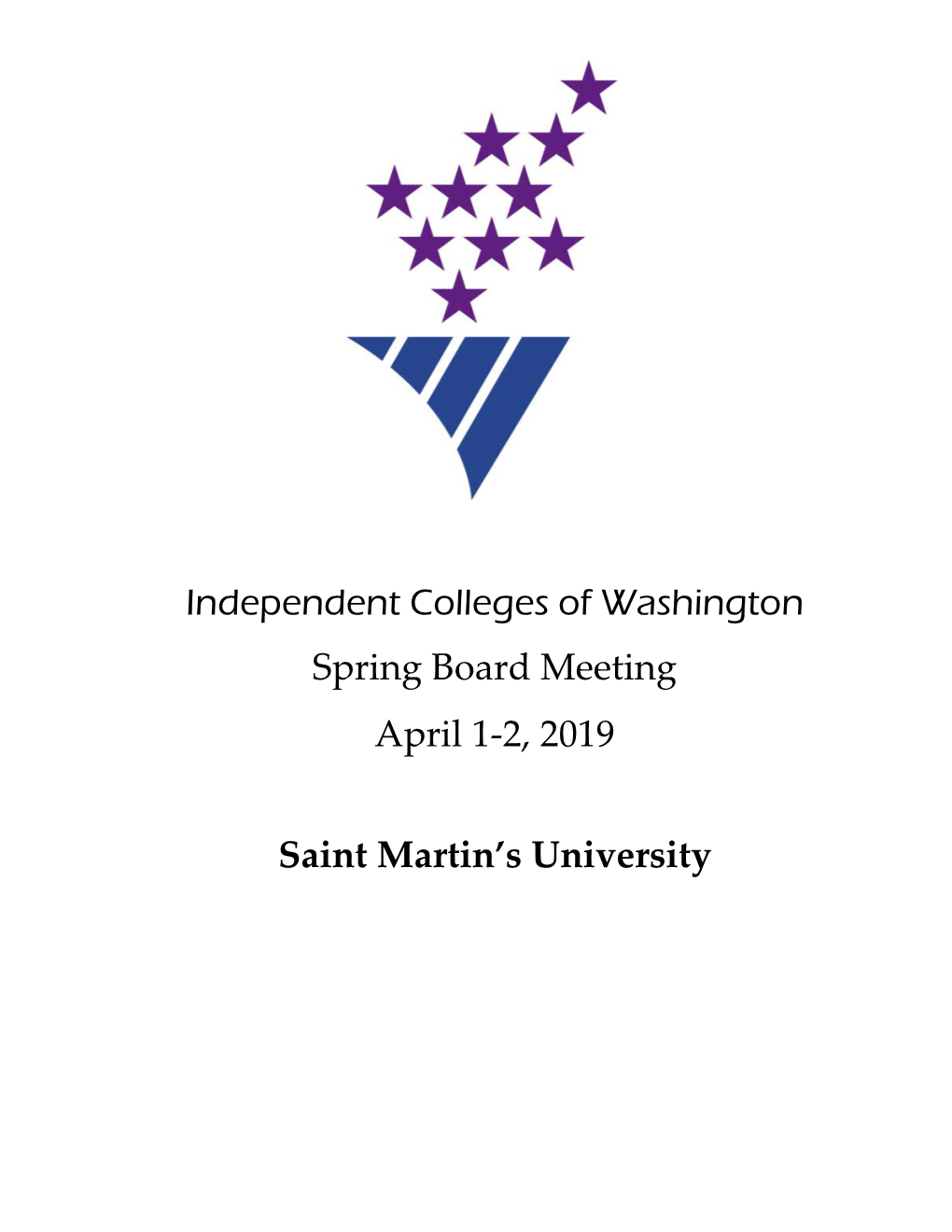 Independent Colleges of Washington Spring Board Meeting April 1-2, 2019