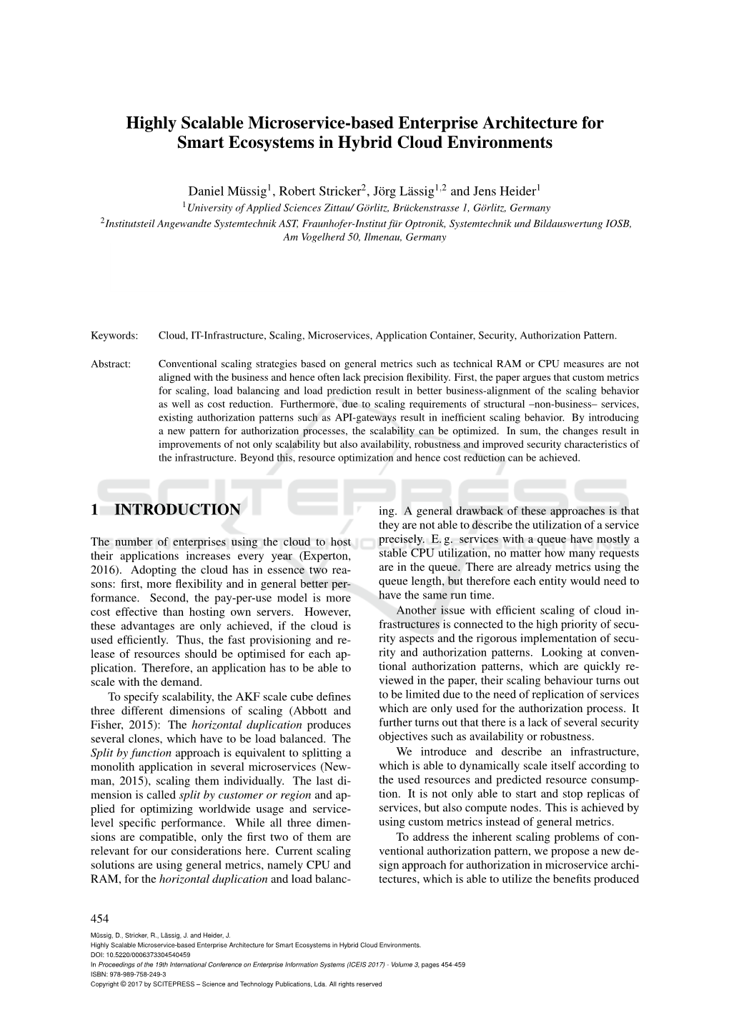 Highly Scalable Microservice-Based Enterprise Architecture for Smart Ecosystems in Hybrid Cloud Environments