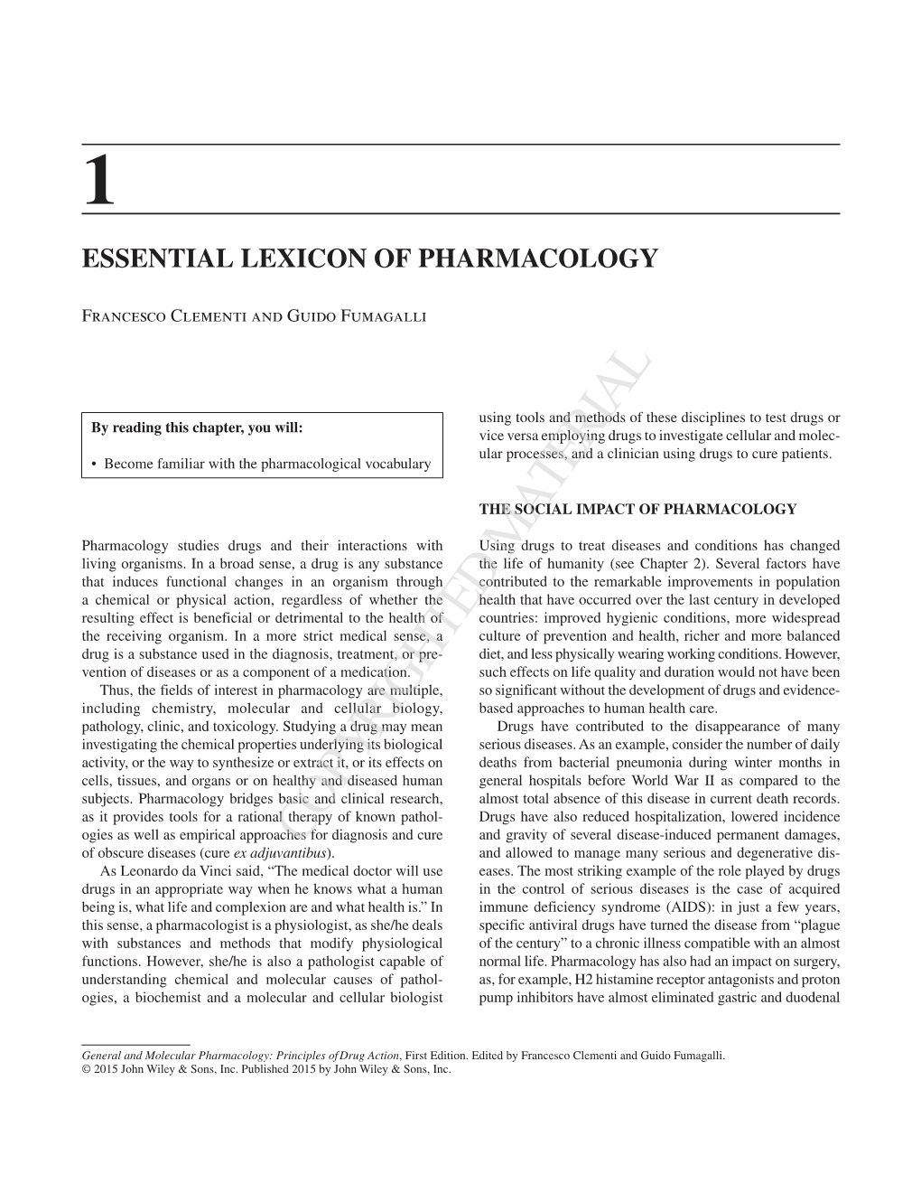 Essential Lexicon of Pharmacology