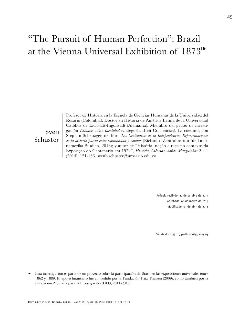 Brazil at the Vienna Universal Exhibition of 1873Ï