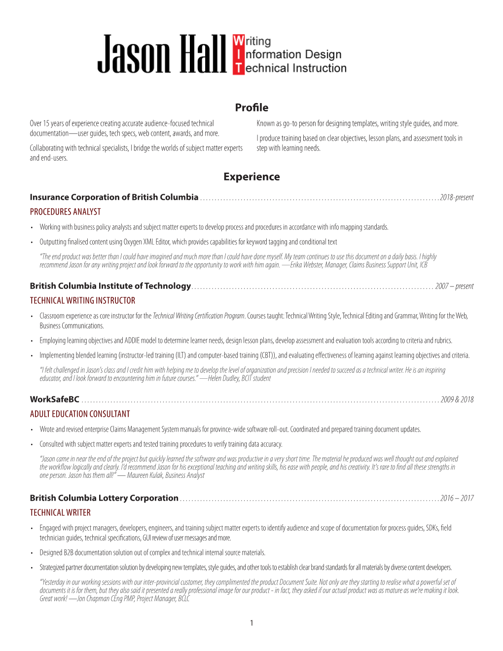 Professional Résumé