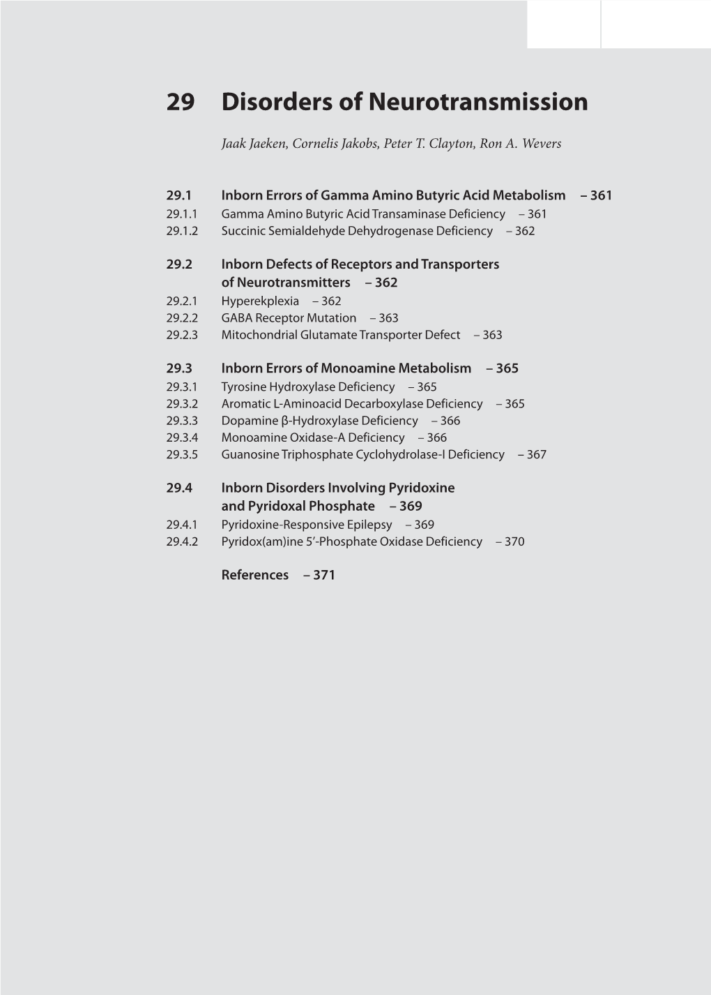 29 Disorders of Neurotransmission