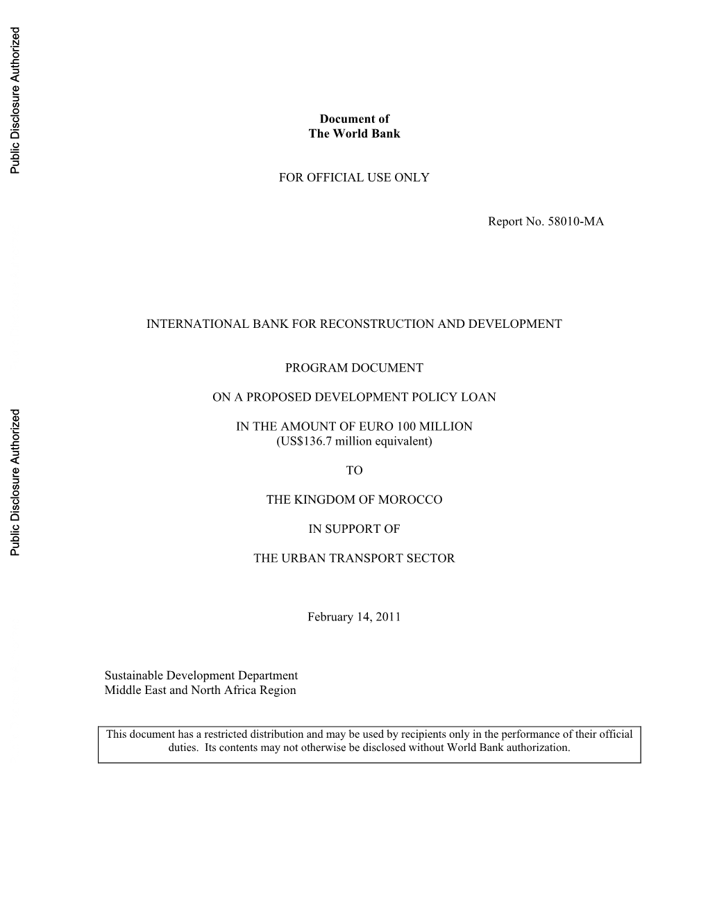 World Bank Document