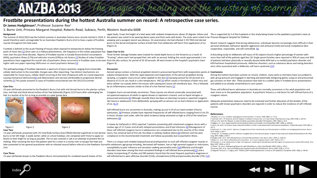 Frostbite Presentations During the Hottest Australia Summer on Record: a Retrospective Case Series
