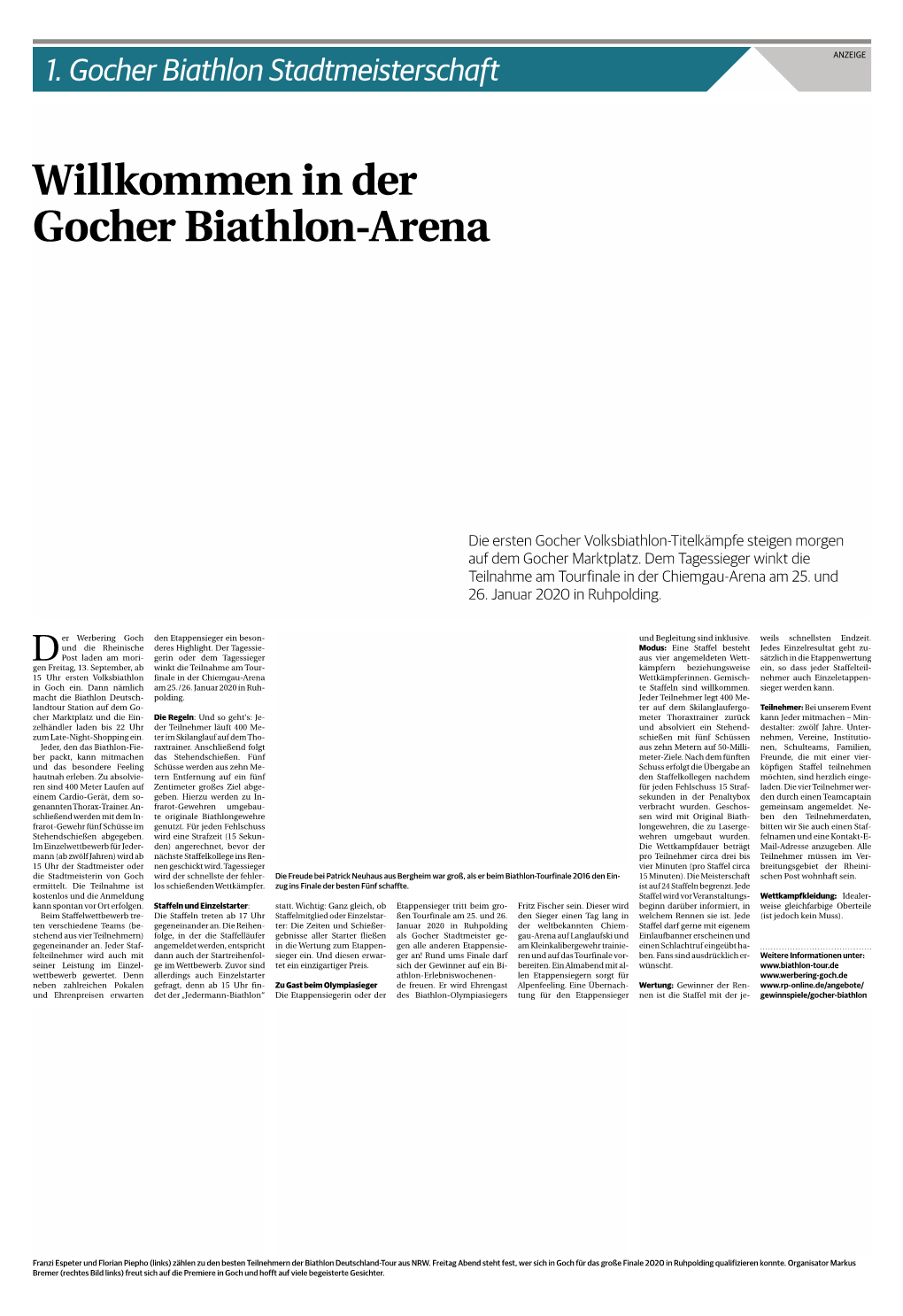 In Der Gocher Biathlon-Arena