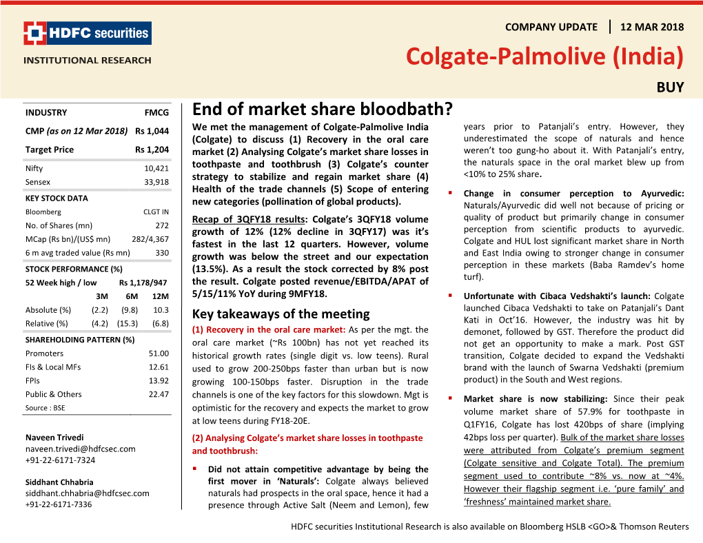 Colgate-Palmolive (India)