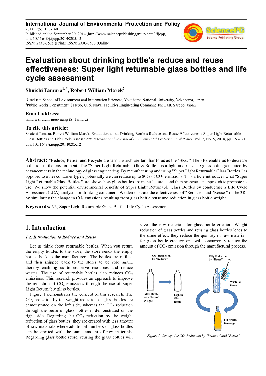 Super Light Returnable Glass Bottles and Life Cycle Assessment