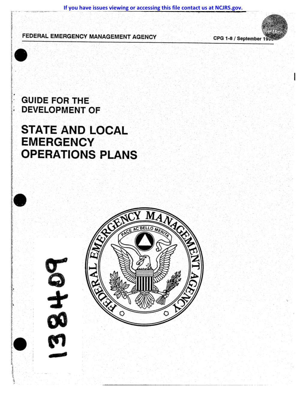 Guide for the Development of State and Local Emergency Operations Plans
