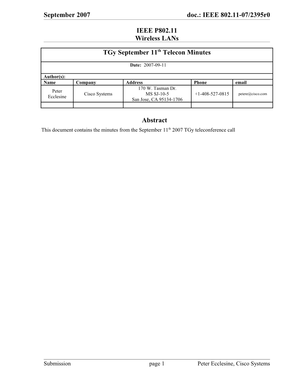 IEEE P802.11 Wireless Lans s73