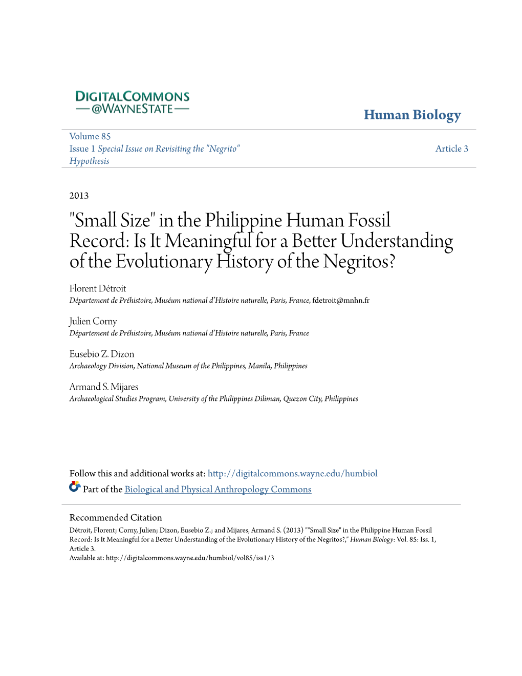 In the Philippine Human Fossil Record