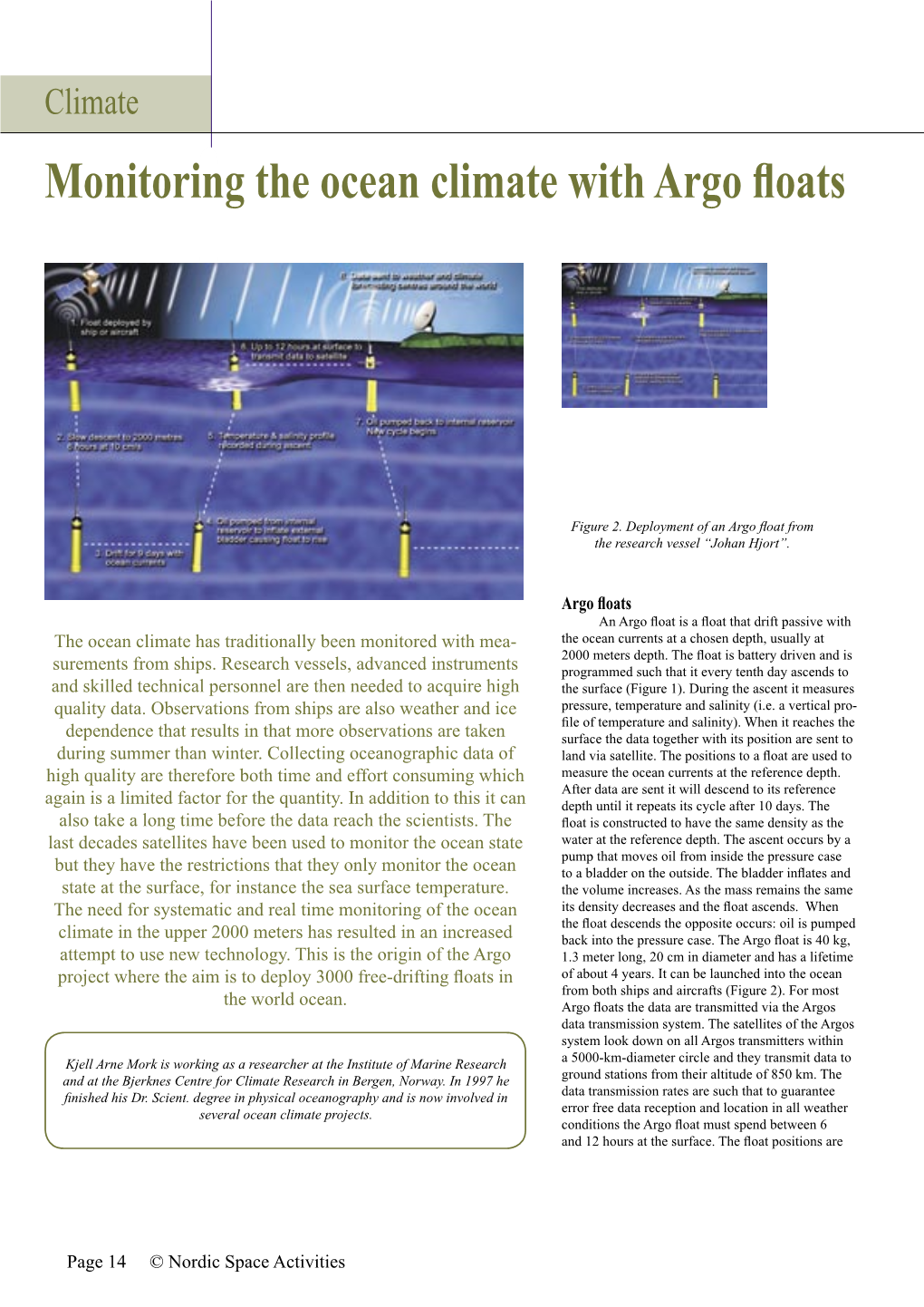 Monitoring the Ocean Climate with Argo Floats