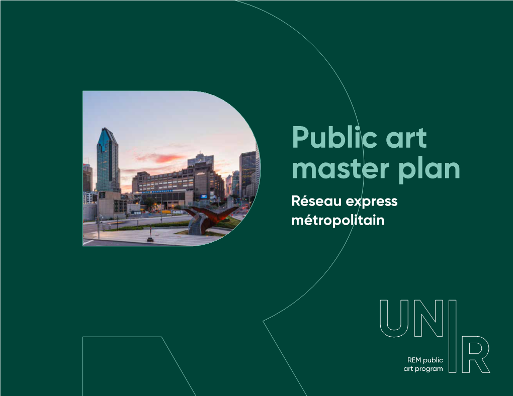 Public Art Master Plan Réseau Express Métropolitain