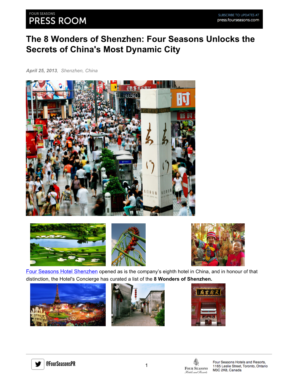 The 8 Wonders of Shenzhen: Four Seasons Unlocks the Secrets of China's Most Dynamic City