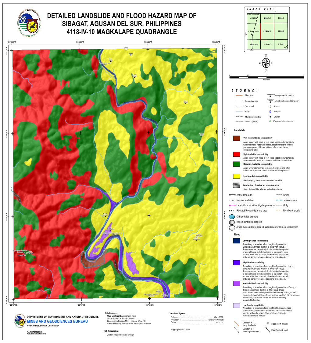 Detailed Landslide and Flood Hazard Map of Sibagat
