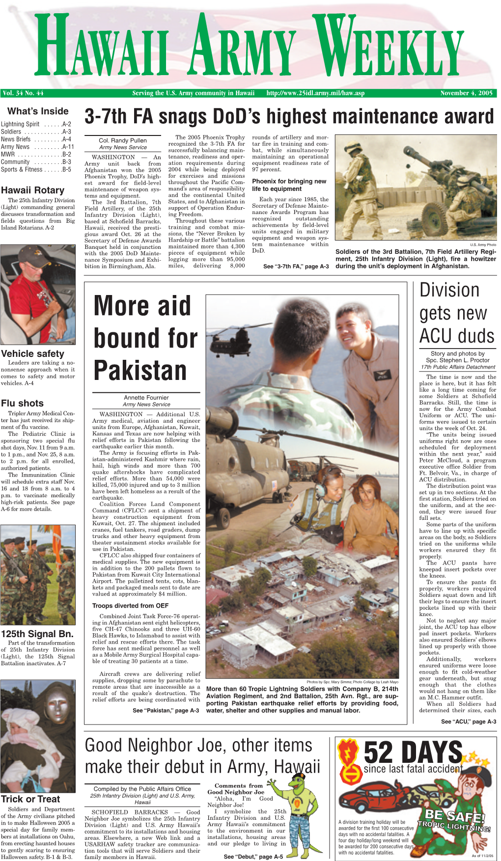 Hawaii Army Weekly NEWS & COMMENTARY November 4, 2005