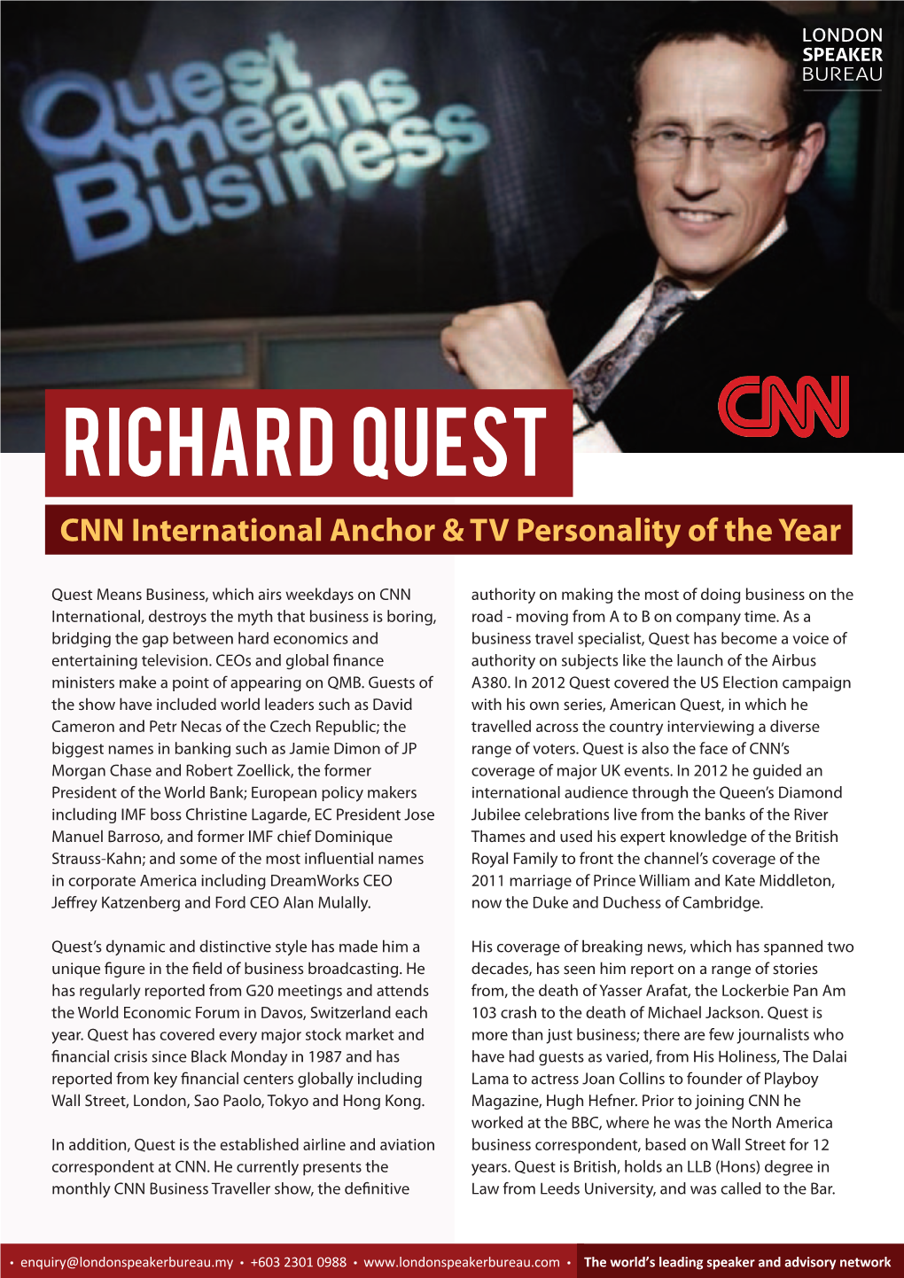 RICHARD QUEST CNN International Anchor & TV Personality of the Year
