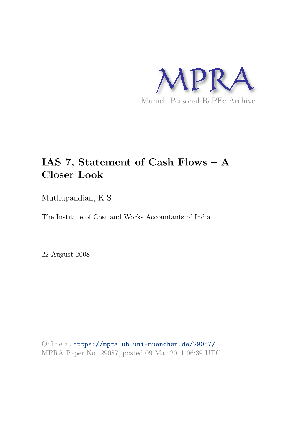 IAS 7, Statement of Cash Flows – a Closer Look