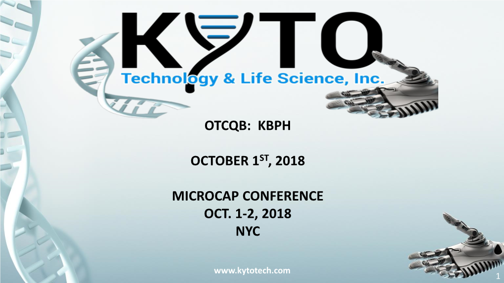 KYTO Technology and Life Science, Inc. (OTC