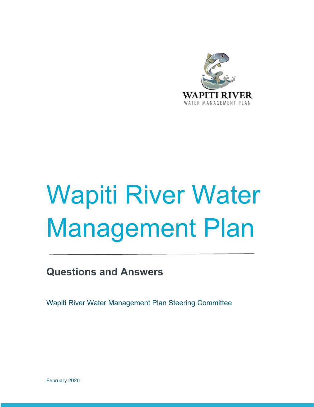 Wapiti River Water Management Plan