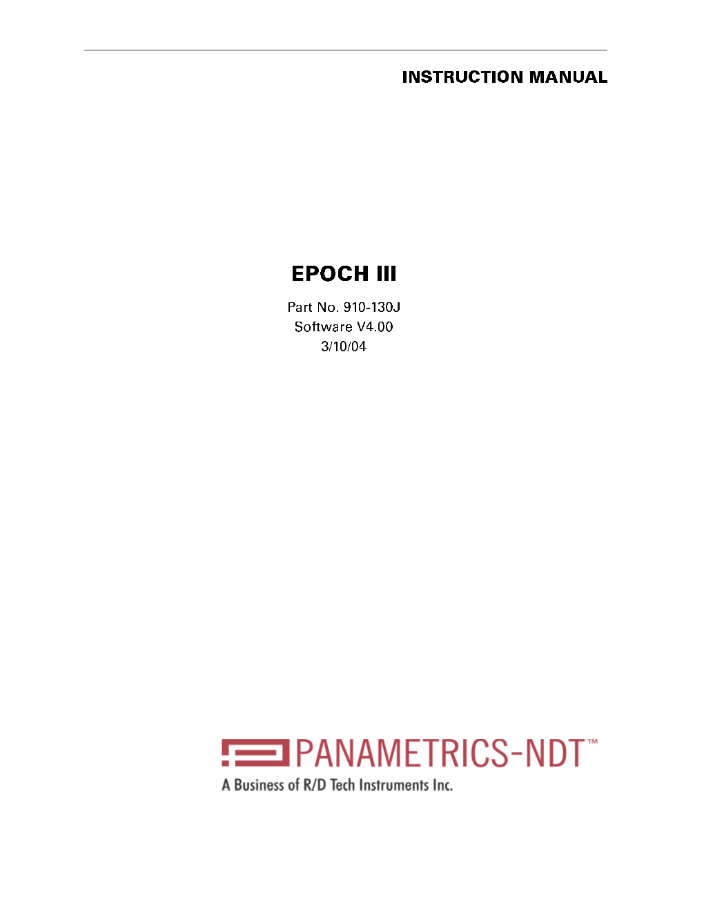 Panametrics Epoch