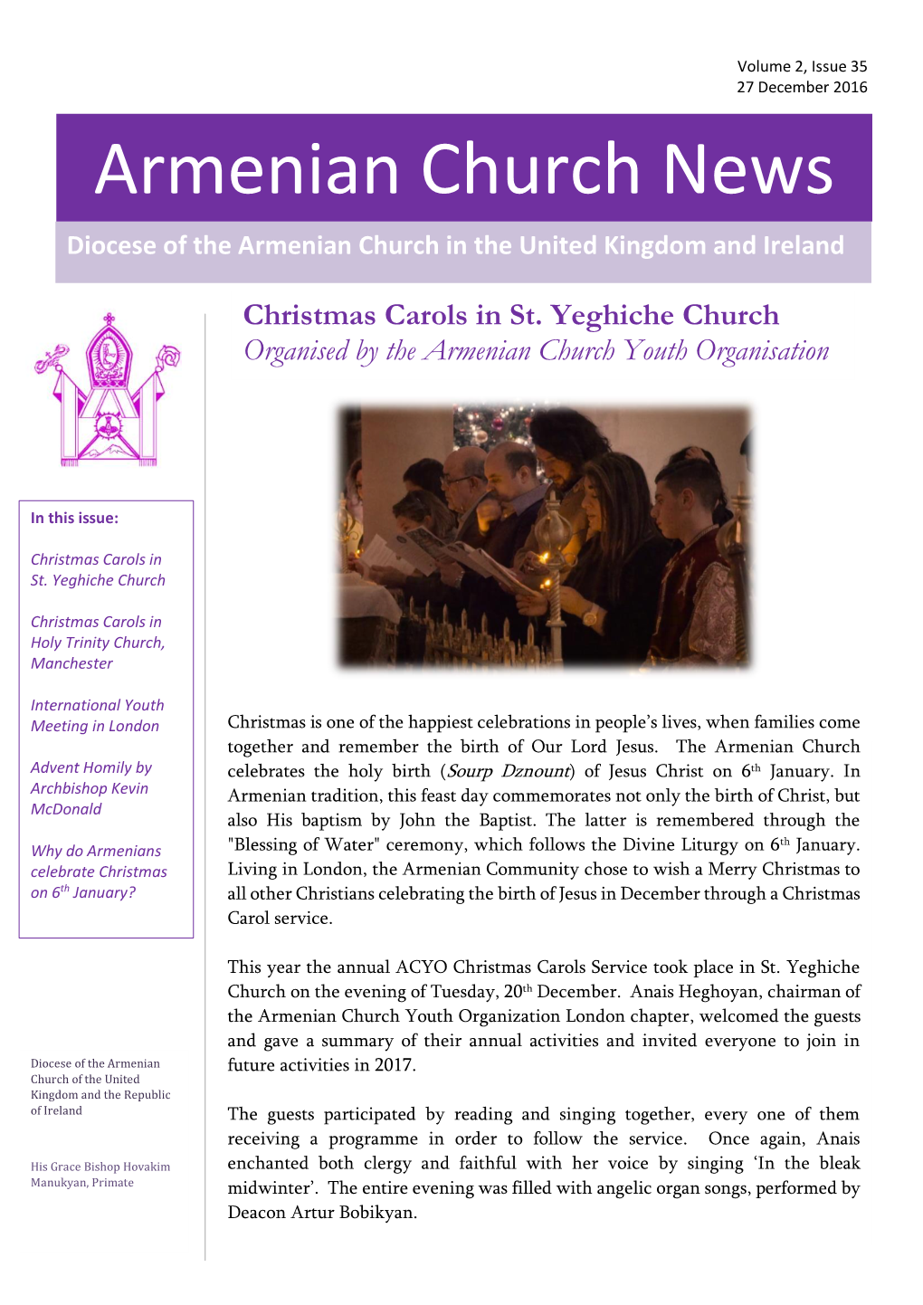 Armenian Church News