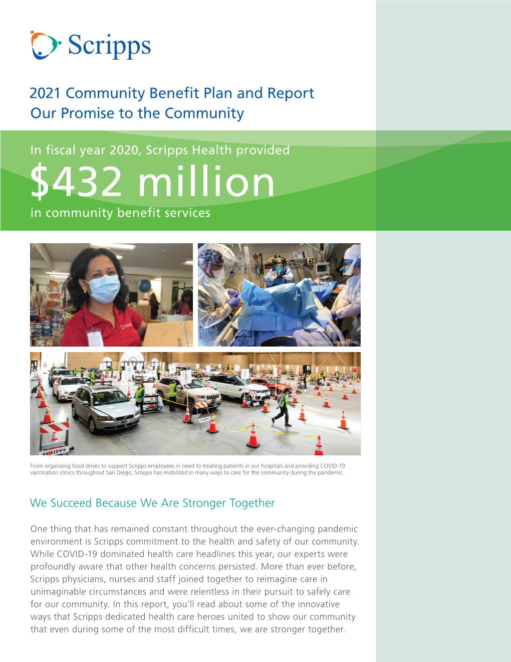 2021 Community Benefit Plan and Report Our Promise to the Community