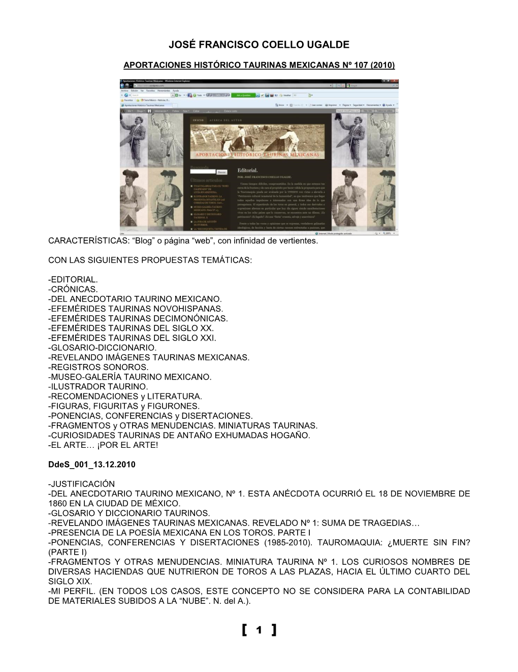 Aportaciones Histrico Taurinas Nº 0 (2007)