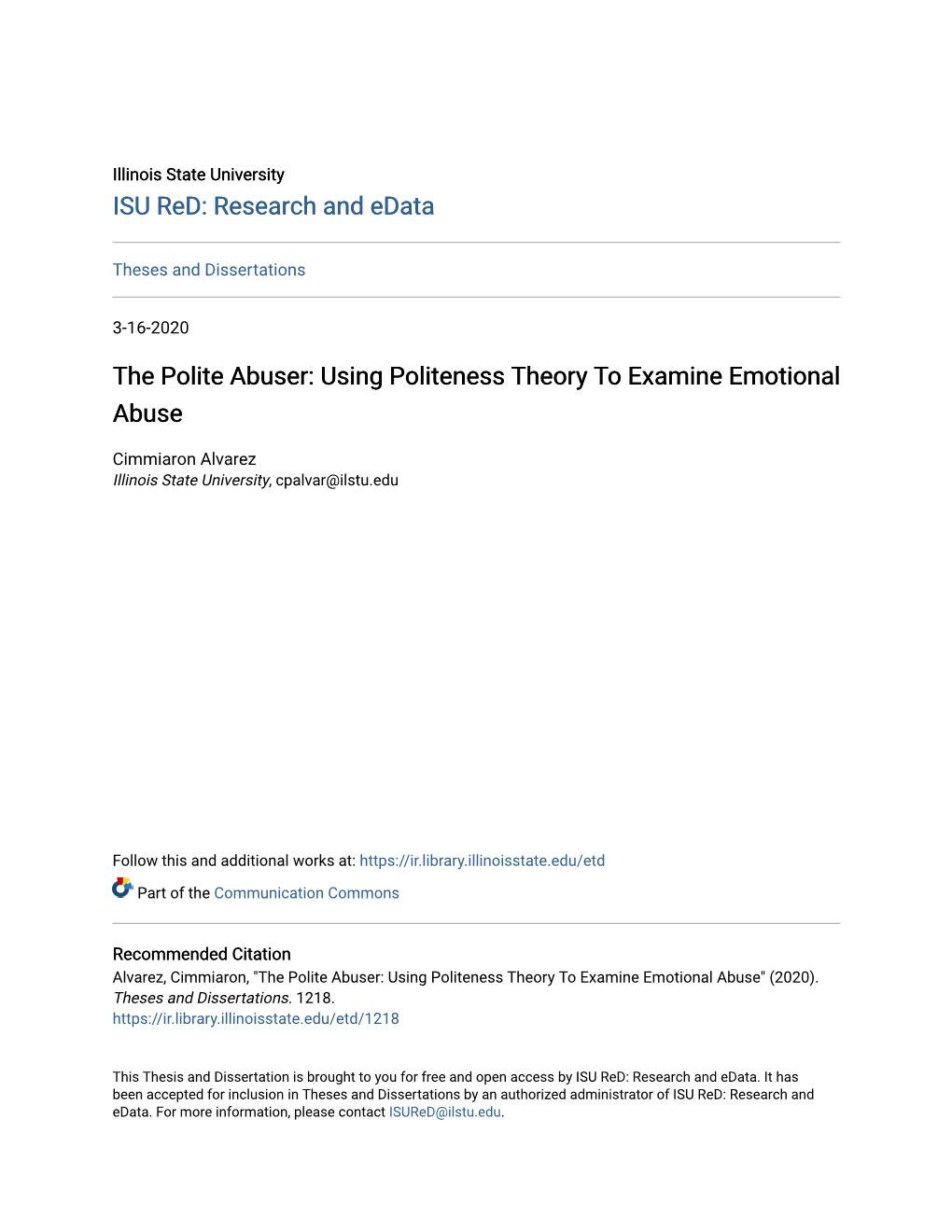 The Polite Abuser: Using Politeness Theory to Examine Emotional Abuse