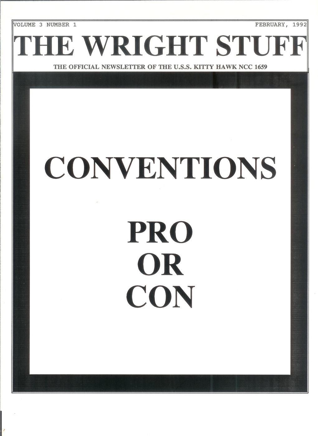 Conventions Pro Or Con the Wright Stuff