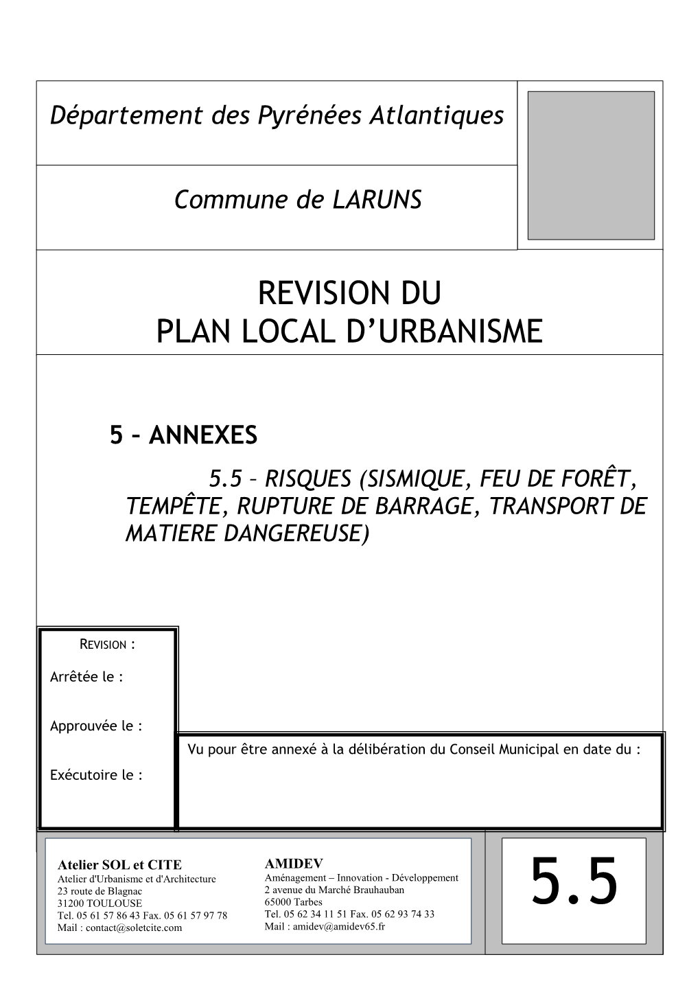 Revision Du Plan Local D'urbanisme