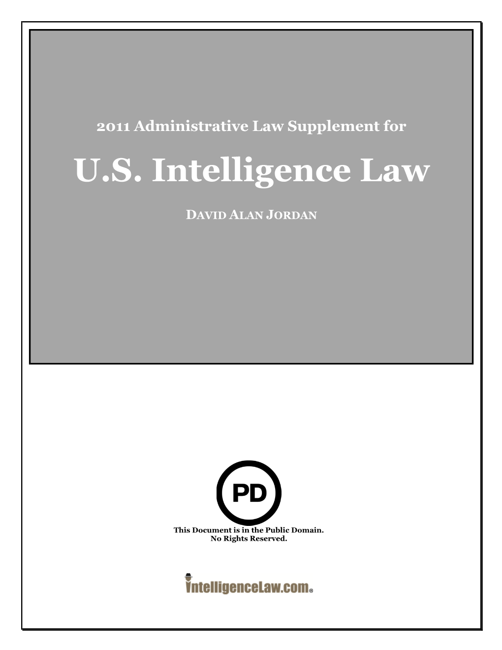 U.S. Intelligence Law