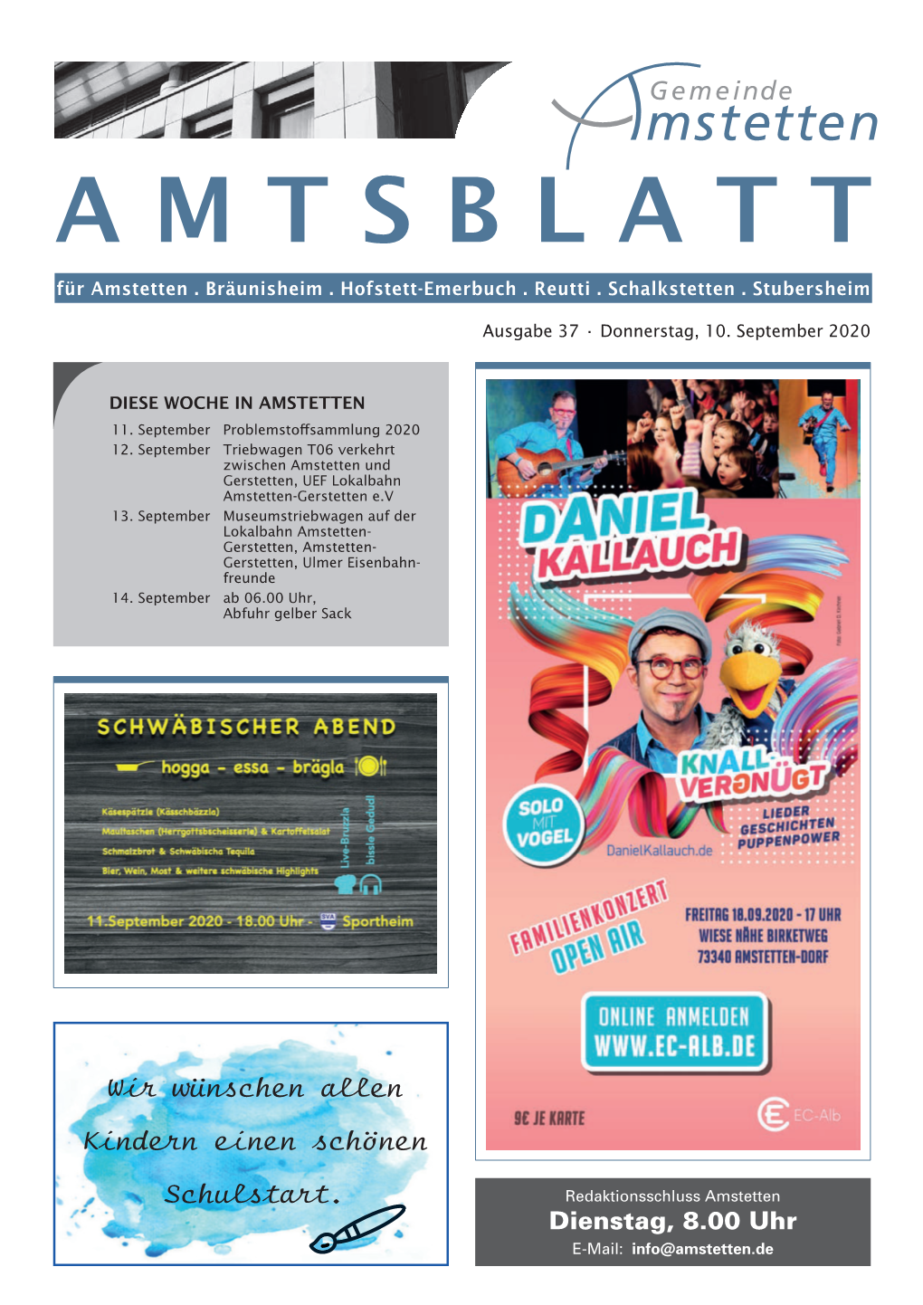 Amtsblatt a M T S B L A