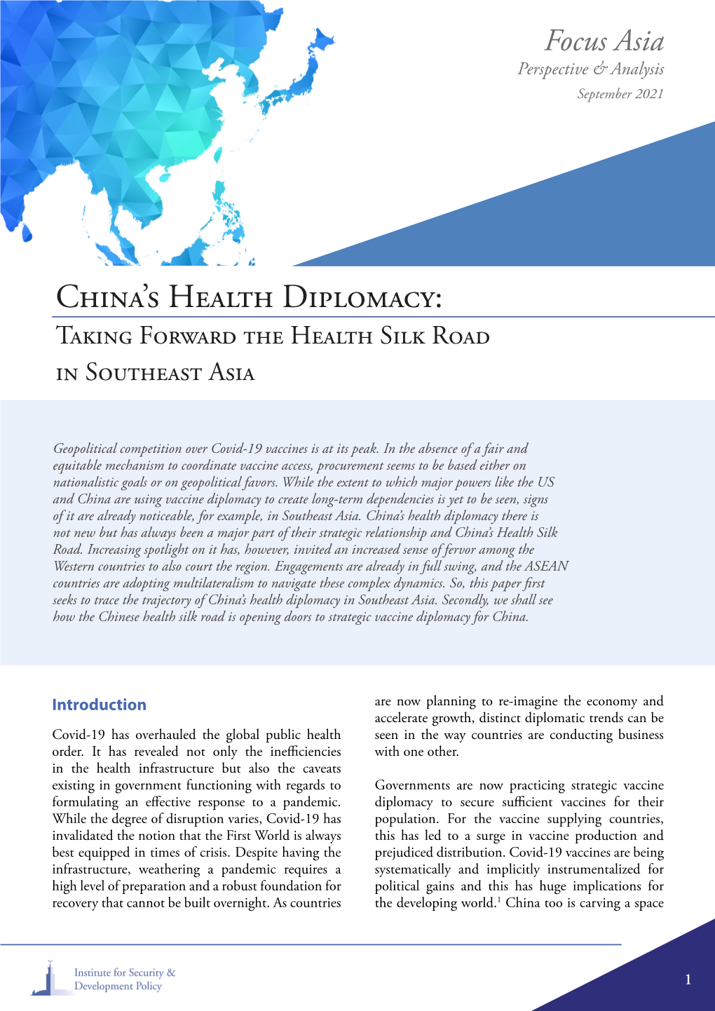 China's Health Diplomacy