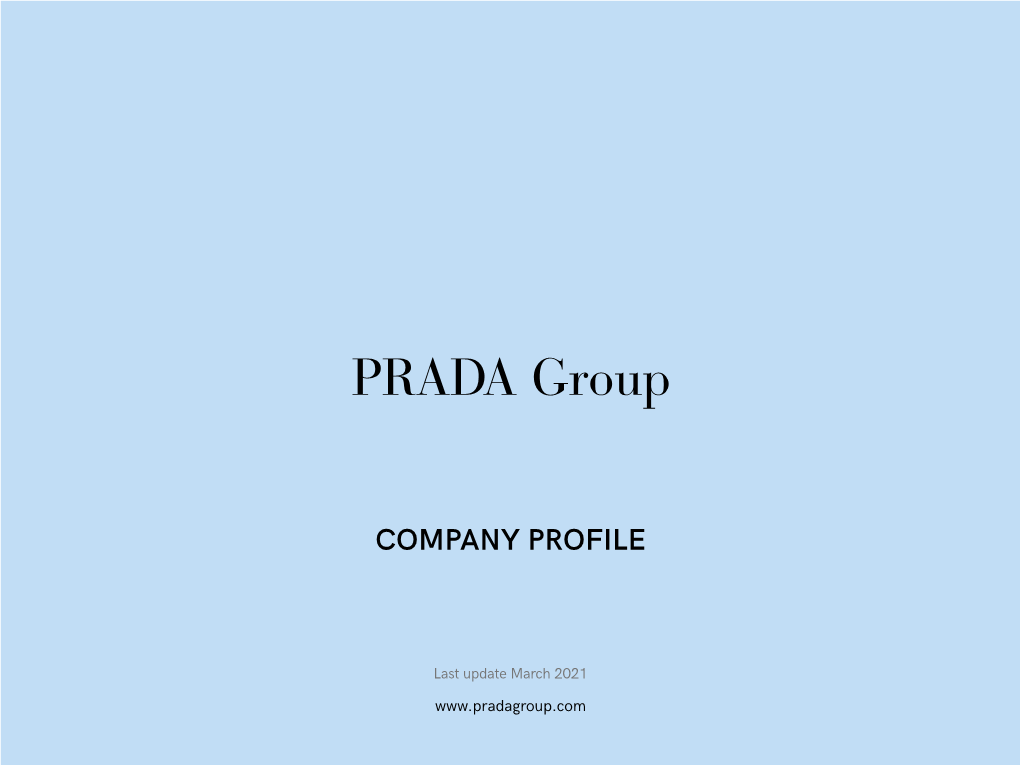 GROUP PROFILE Prada Women's Store In